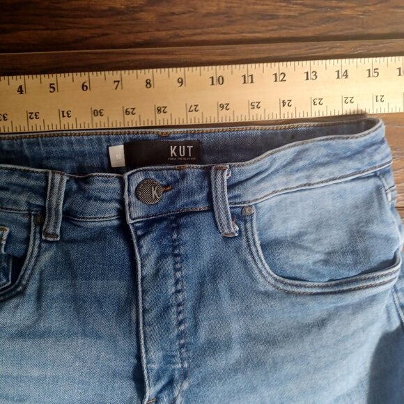 Kut from the Cloth Jeans Womens 10 Relaxed High Waisted Med Wash Ankle Stretch - Picture 9 of 13